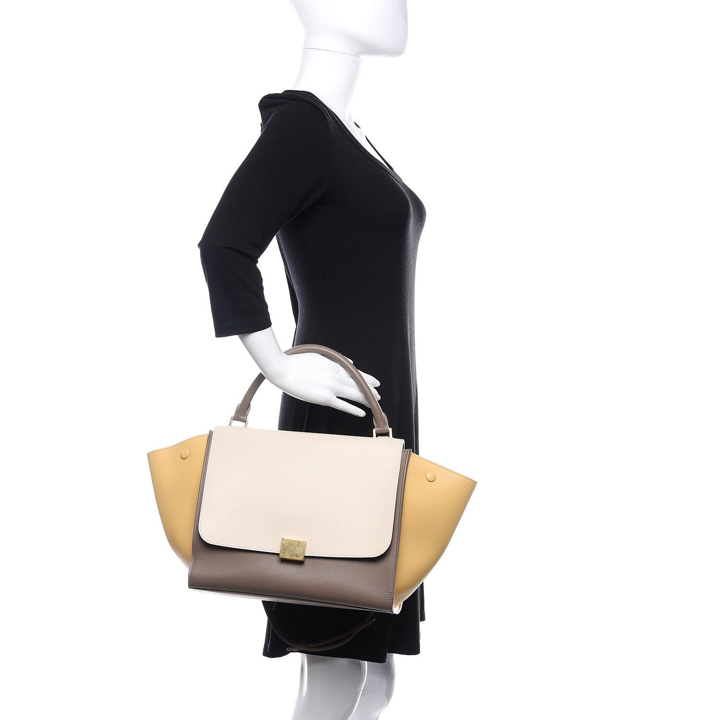 Smooth Calfskin Medium Tri-Color Trapeze Butter