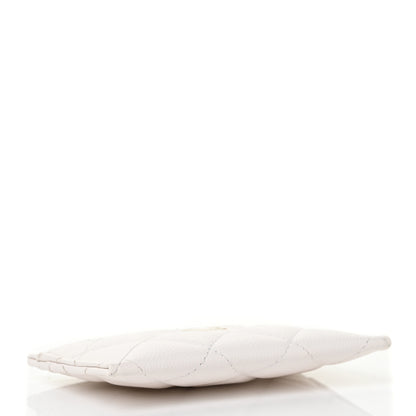 Chanel Caviar Quilted Card Holder White 4 of 10