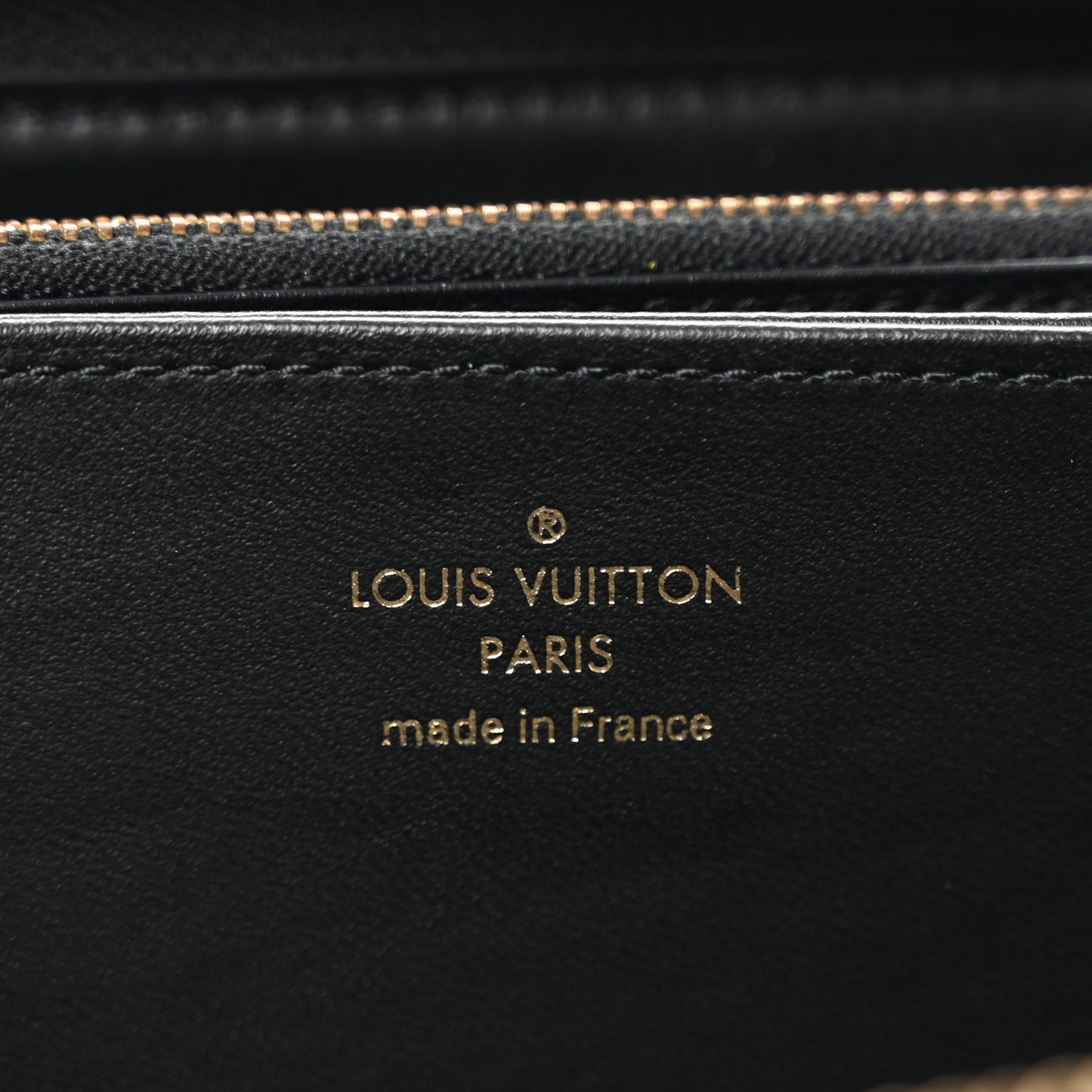 Lambskin Embossed Monogram Coussin Zippy Wallet Black