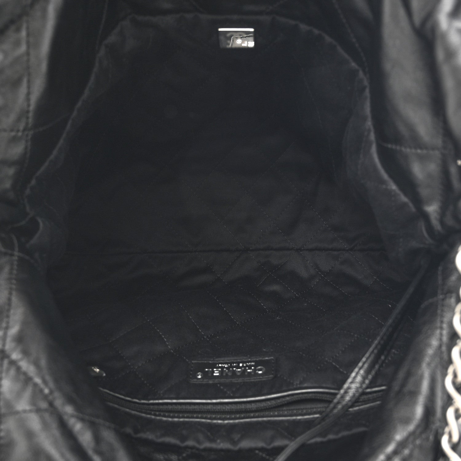 Chanel Shiny Calfskin Quilted Small Chanel 22 Black 6 of 11
