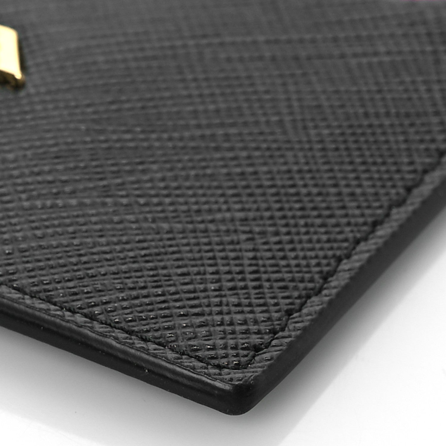 Prada Saffiano Metal Card Case Black Fuoco 9 of 10