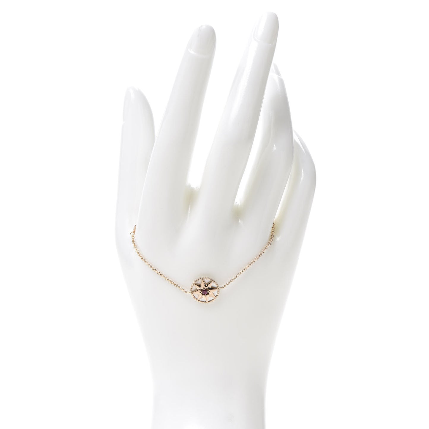 18K Rose Gold Ruby Mother of Pearl Rose Des Vents Bracelet