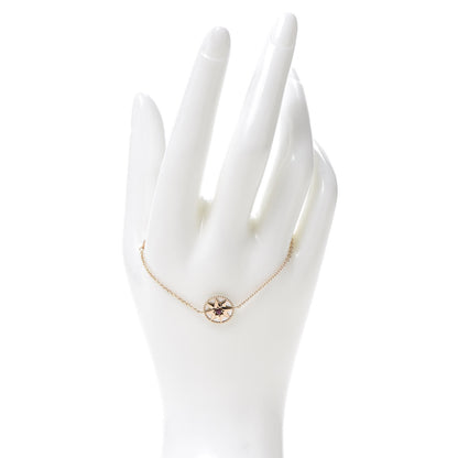 Christian Dior 18K Rose Gold Ruby Mother of Pearl Rose Des Vents Bracelet 2 of 6