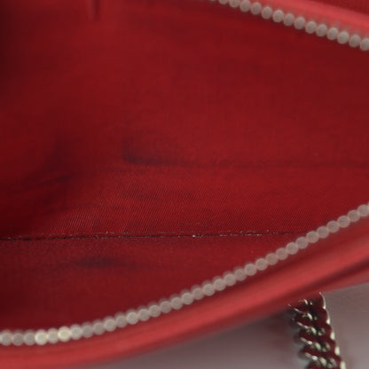 Christian Dior Grained Calfskin Diorama Croisiere Chain Wallet Rouge Vif 8 of 10