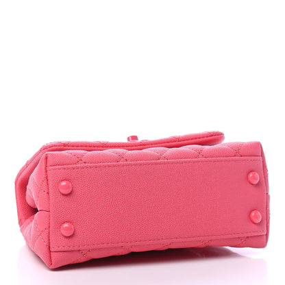 Chanel Caviar Quilted Incognito Extra Mini Coco Handle Flap Pink 3 of 6