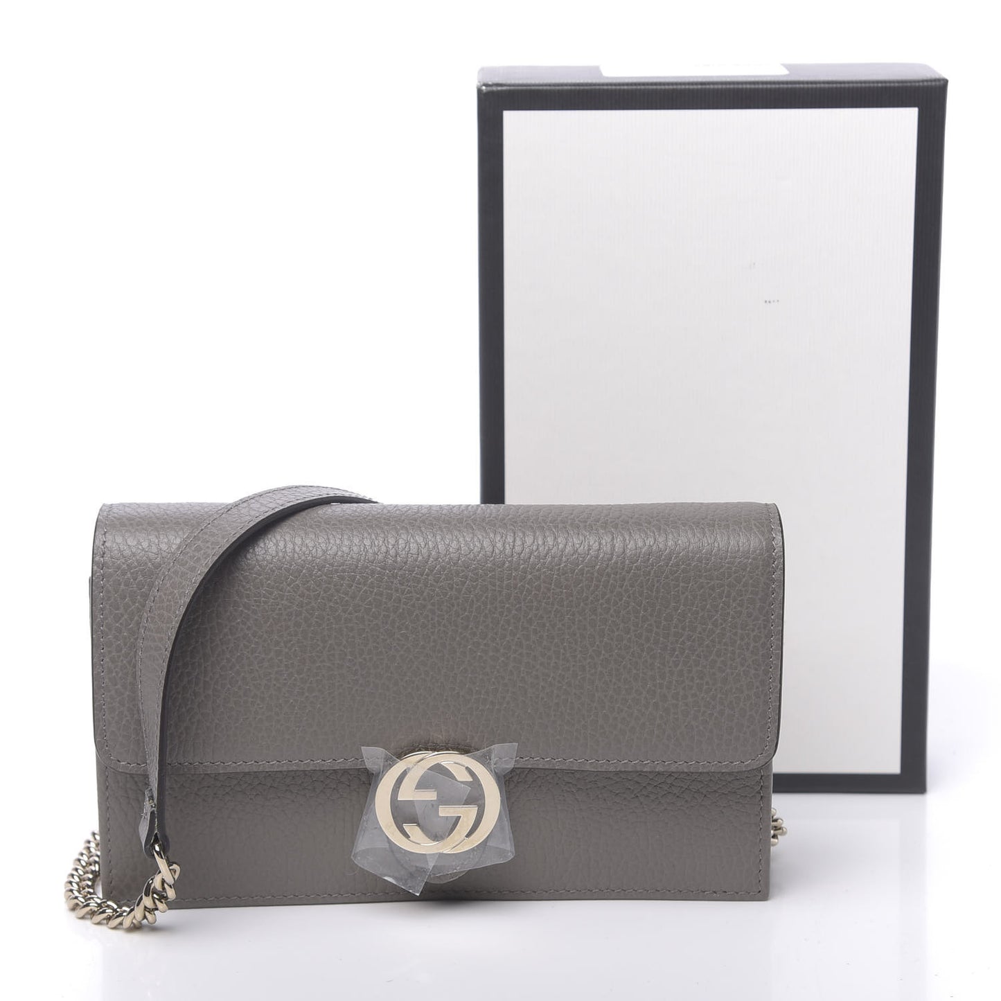 Dollar Calfskin Interlocking G Chain Wallet Loess
