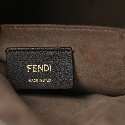 Fendi Vitello Grace F is Fendi Bi-Color FF 1974 Embossed Grande Mon Tresor Bucket Bag Maya Black Fragola 6 of 15