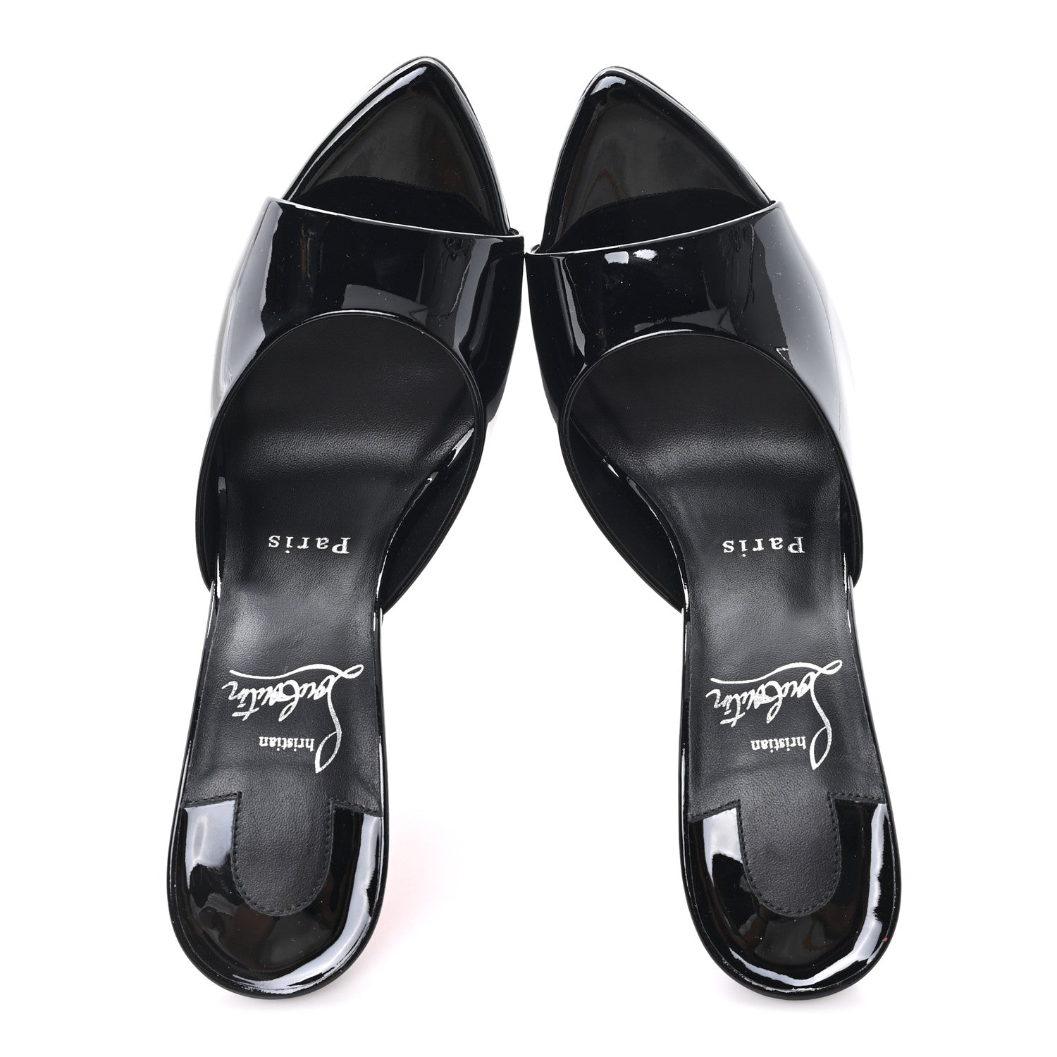 Christian Louboutin Patent Miss Z 100 Mule 37 Black 1812595