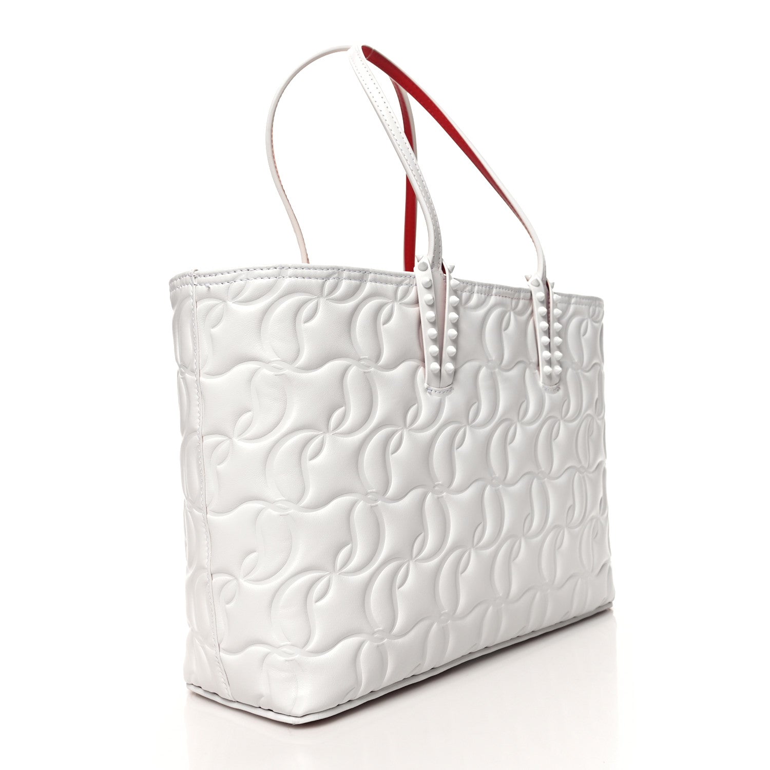 Christian Louboutin Nappa Embossed Small East West Cabata Tote White 4 of 12