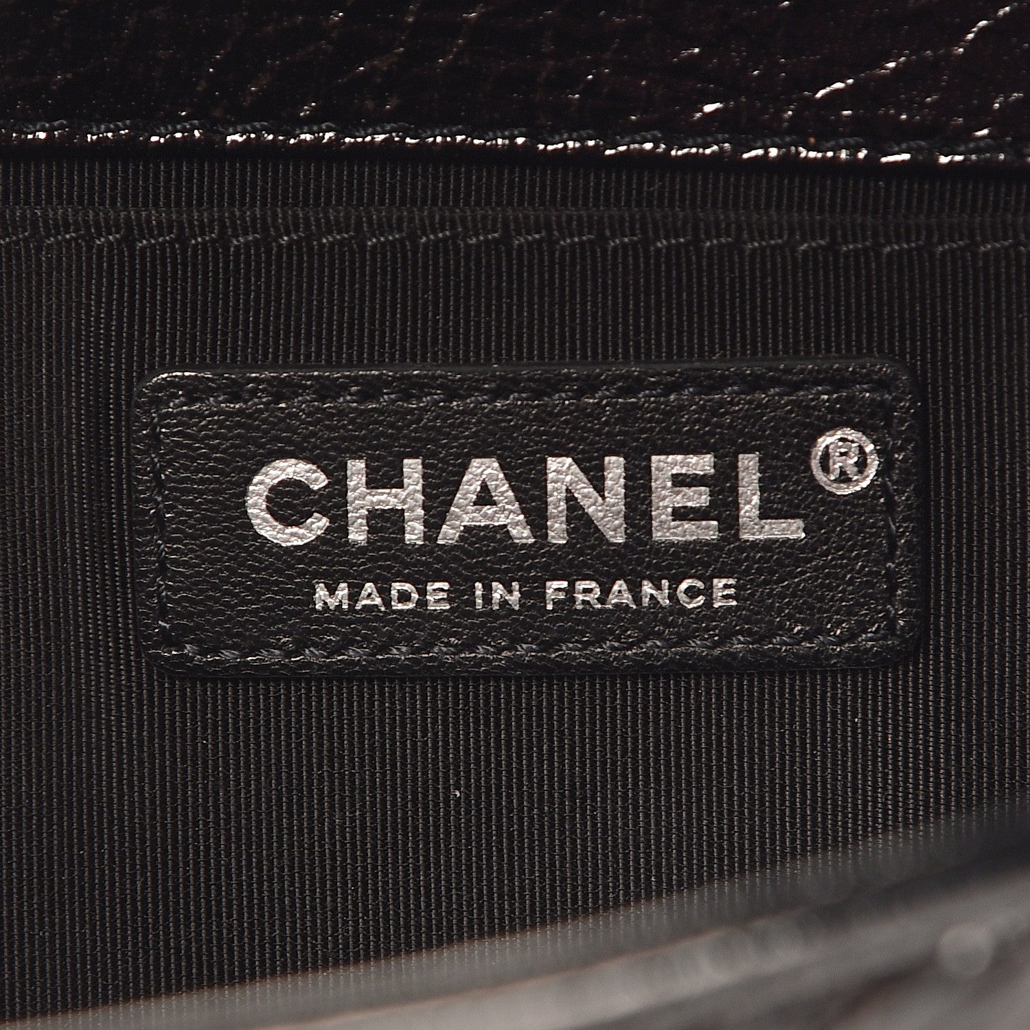 Chanel Distressed Patent Quilted Medium Boy Flap Black 6 of 10