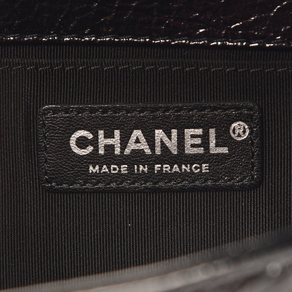 Chanel Distressed Patent Quilted Medium Boy Flap Black 6 of 10