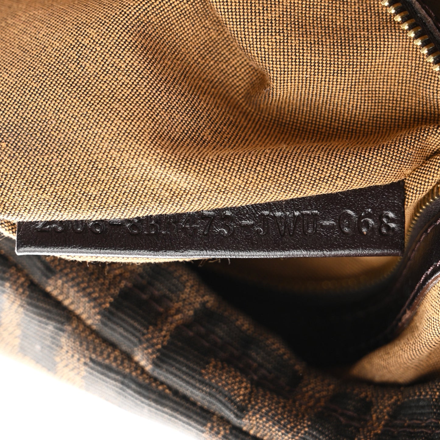 Zucca Small Chef Chain Hobo Tobacco