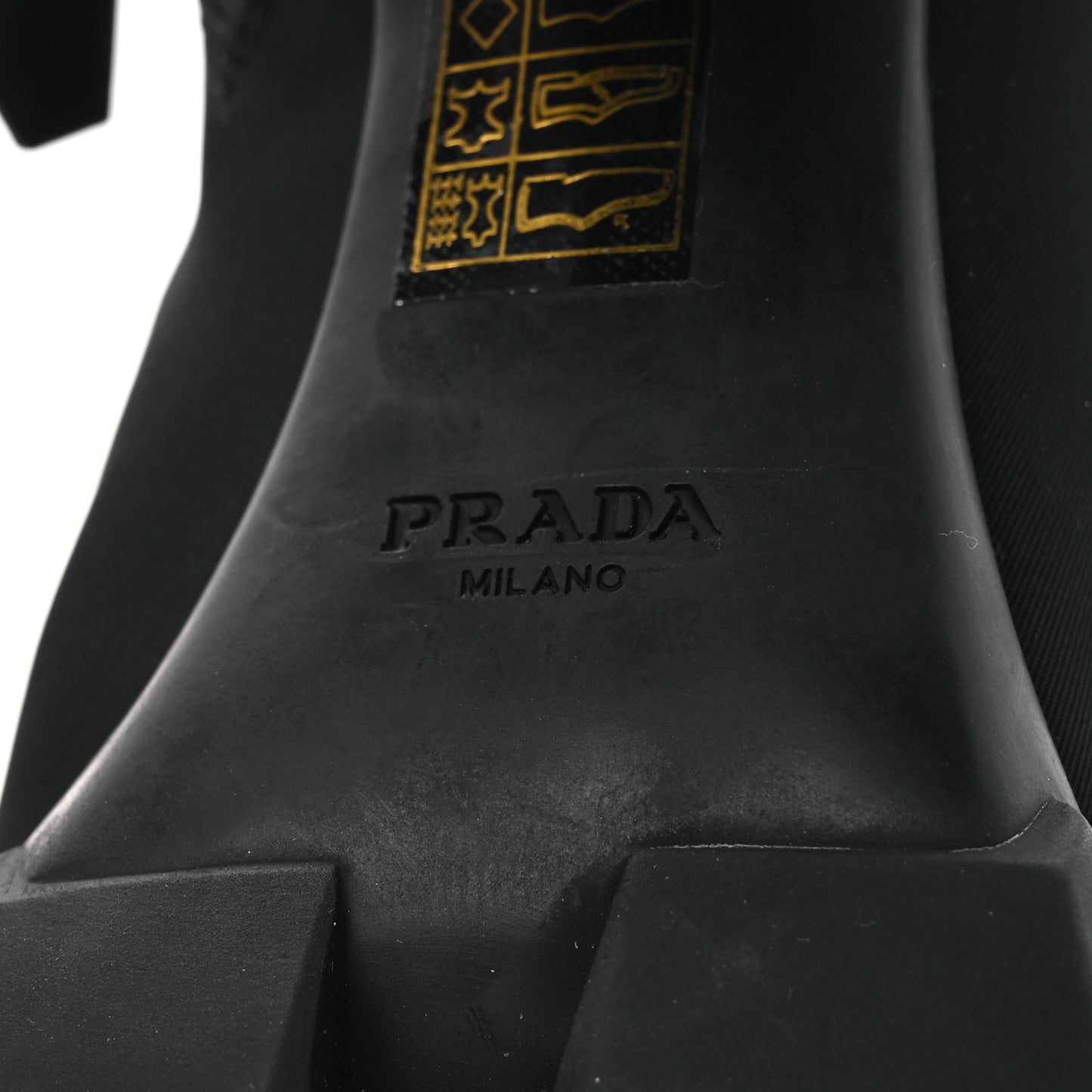 Spazzolato Re-Nylon Metal Triangle Logo 110mm Ankle Boots 36.5 Black