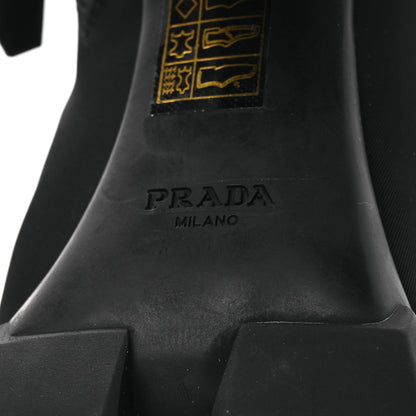 Prada Spazzolato Re-Nylon Metal Triangle Logo 110mm Ankle Boots 36.5 Black 8 of 12