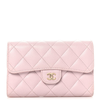 Chanel Caviar Quilted Medium Flap Wallet Light Pink 1 of 10