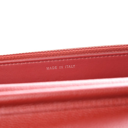 Chanel Caviar Quilted Wallet on Chain WOC Red 7 of 11