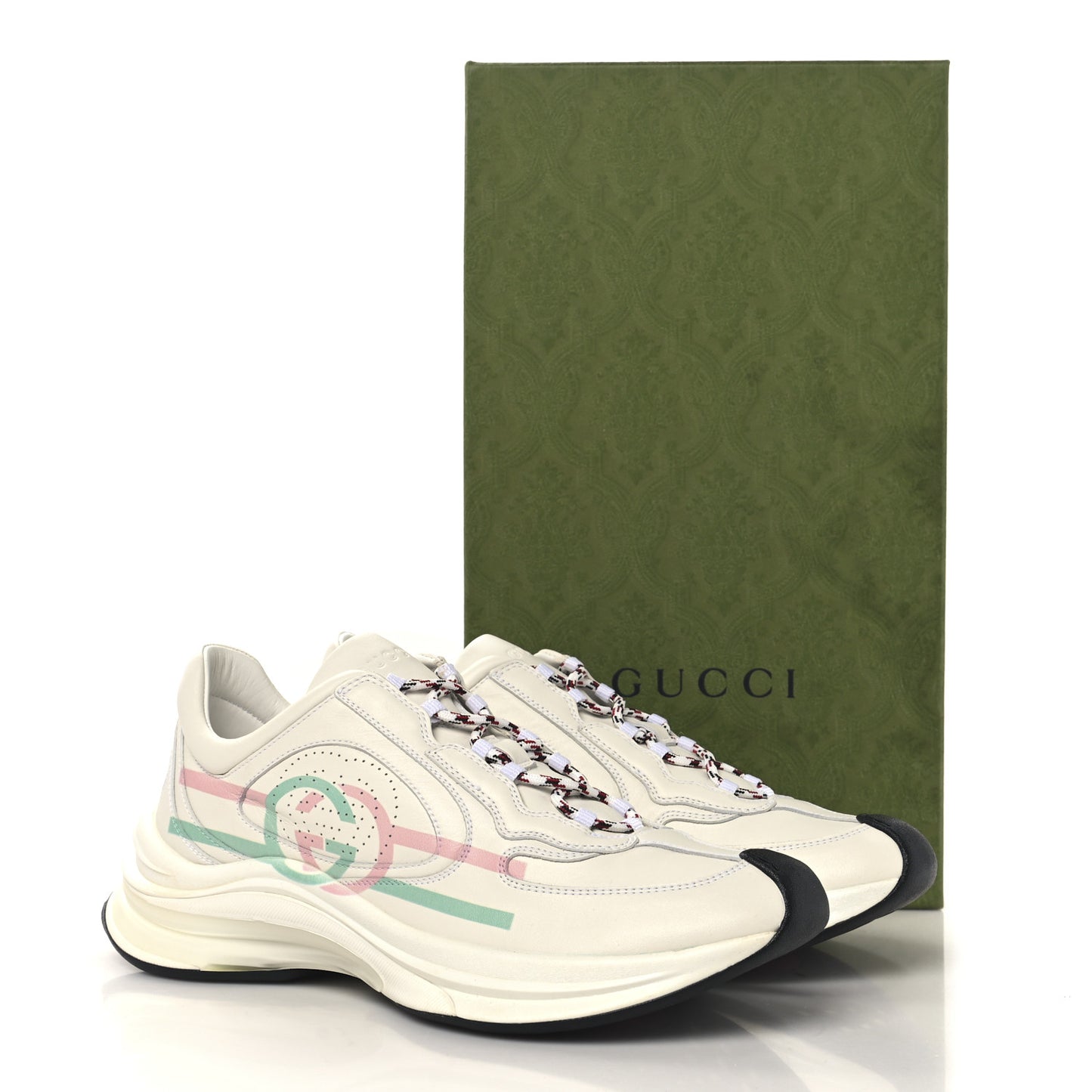 Ultralight Plutone Calfskin Womens Gucci Run Sneakers 40 Great White
