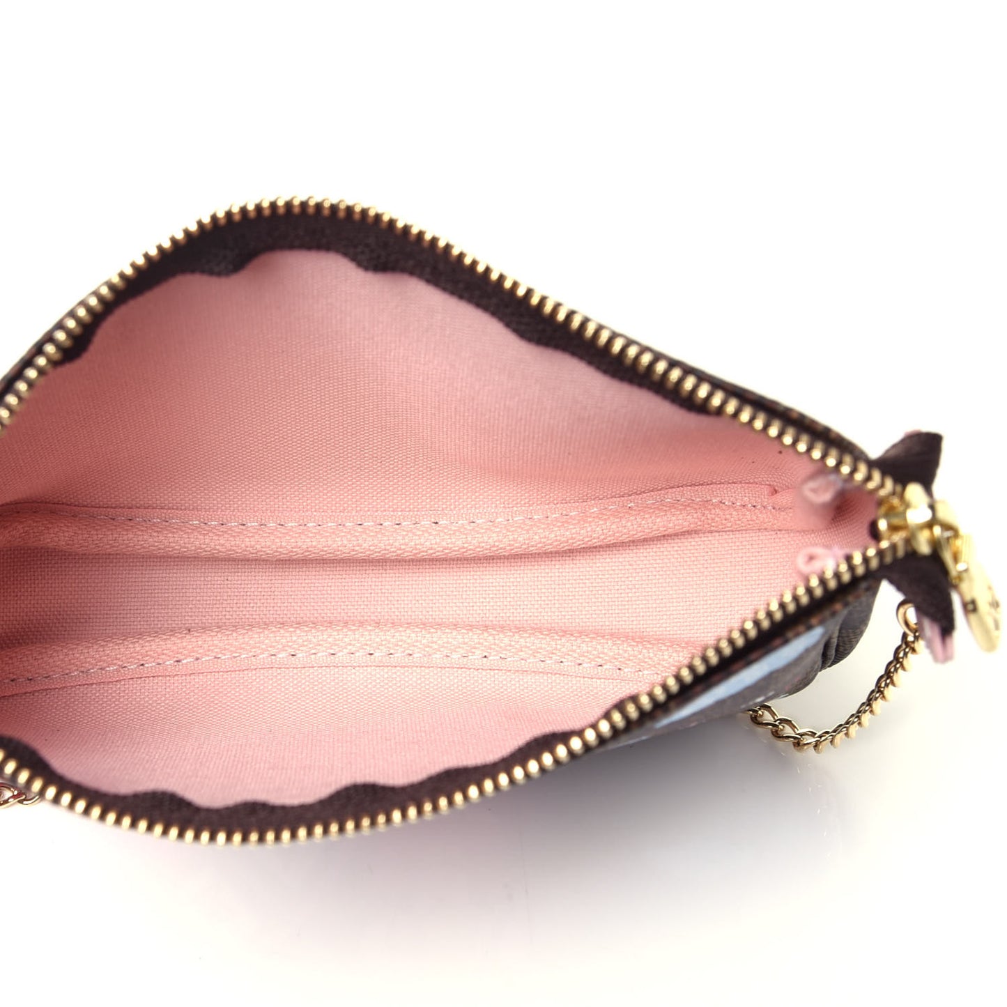 Damier Ebene 2020 Christmas Animation Big Wheel Mini Pochette Accessories Rose Ballerine