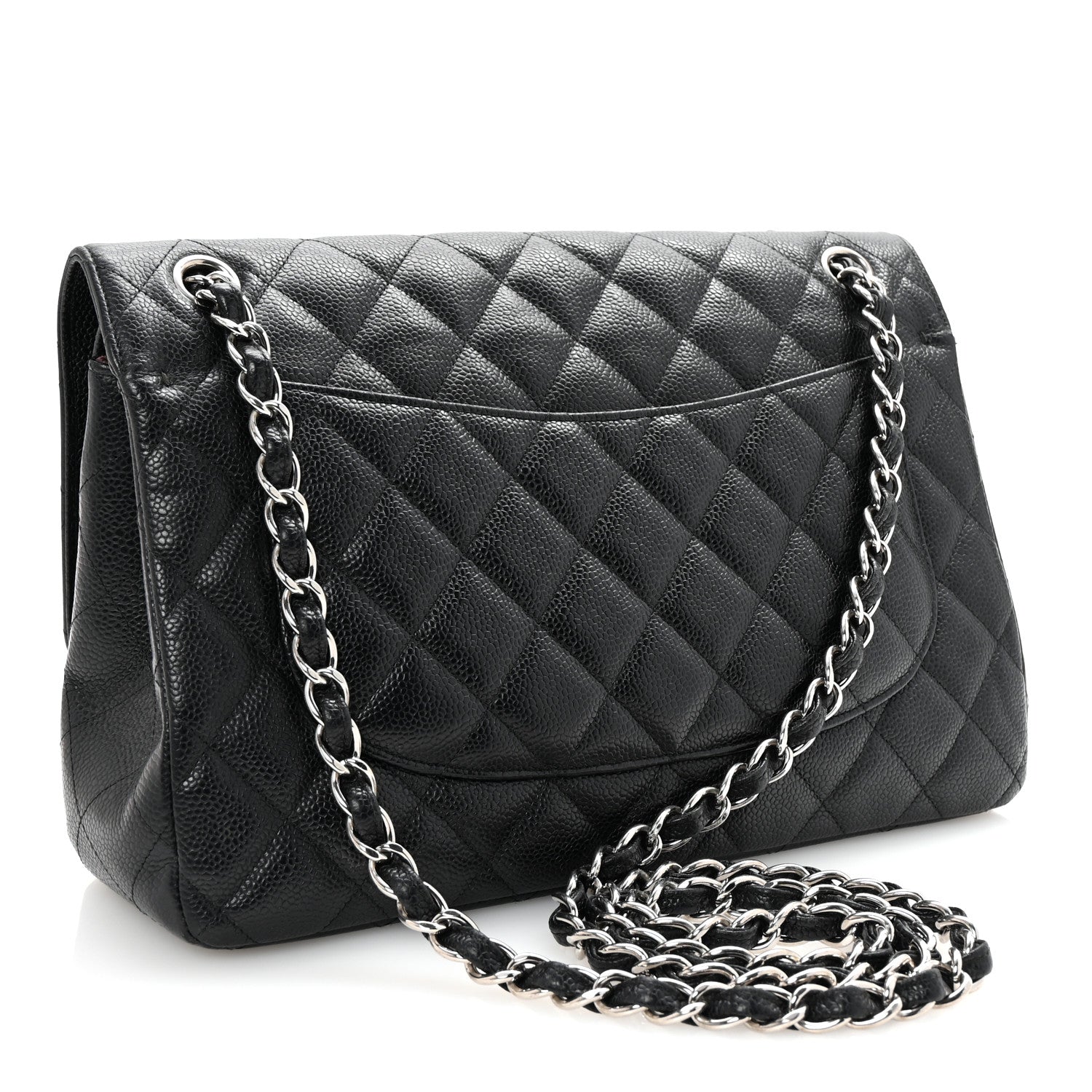 Chanel Caviar Quilted Jumbo Double Flap Black 3 of 10