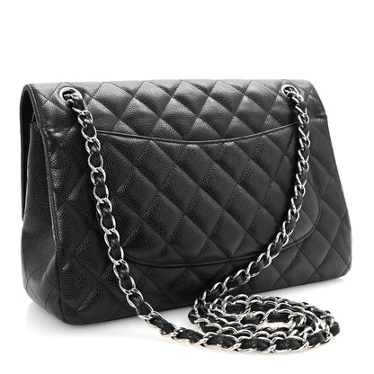 Chanel Caviar Quilted Jumbo Double Flap Black 3 of 10