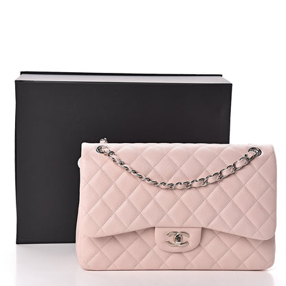 Chanel Caviar Quilted Jumbo Double Flap Pink 11 of 11