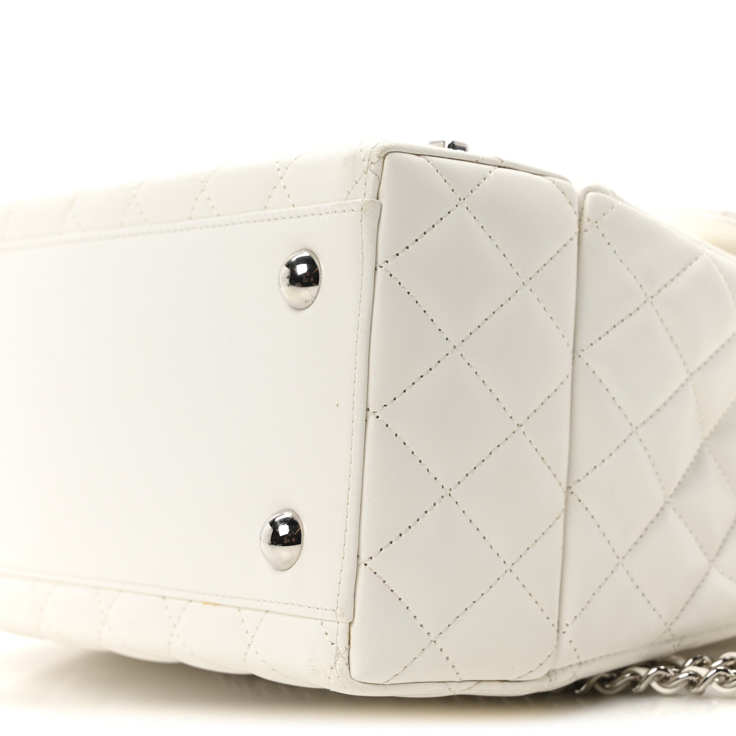 Chanel Lambskin Quilted Cockpit Flap Bag White 10 of 10