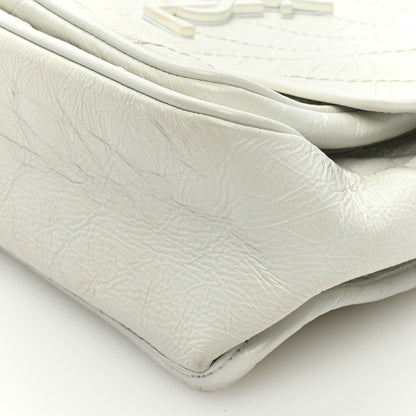 Saint Laurent Crinkled Calfskin Matelasse Monogram Medium Niki Chain Satchel Dirty White 8 of 8