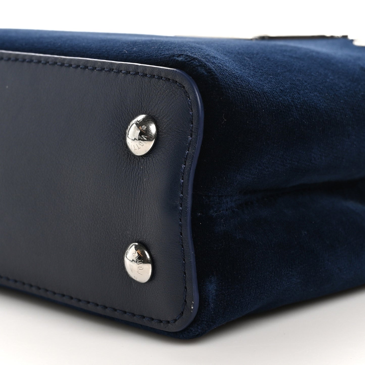 Velvet Crystal Capucines Mini Midnight Blue