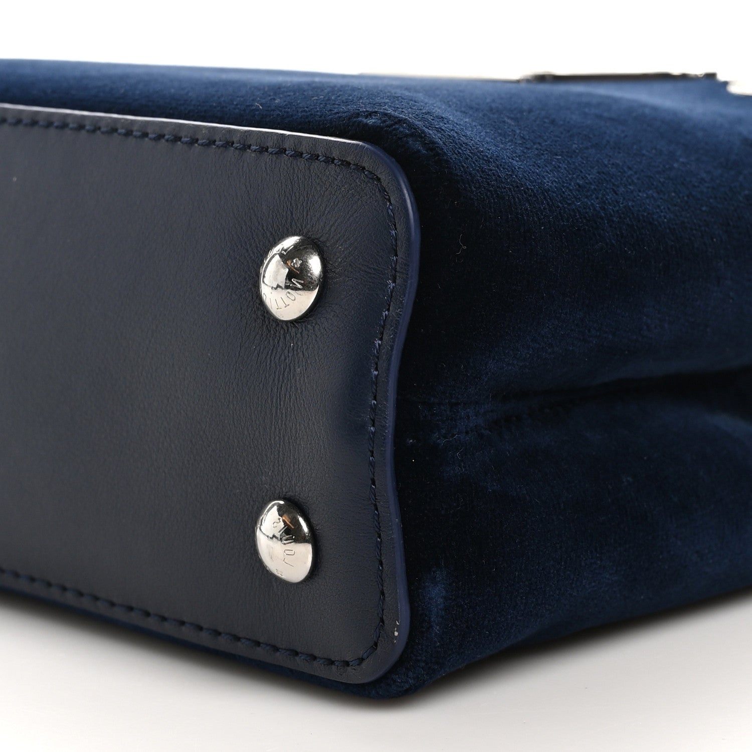Louis Vuitton Velvet Crystal Capucines Mini Midnight Blue 8 of 10