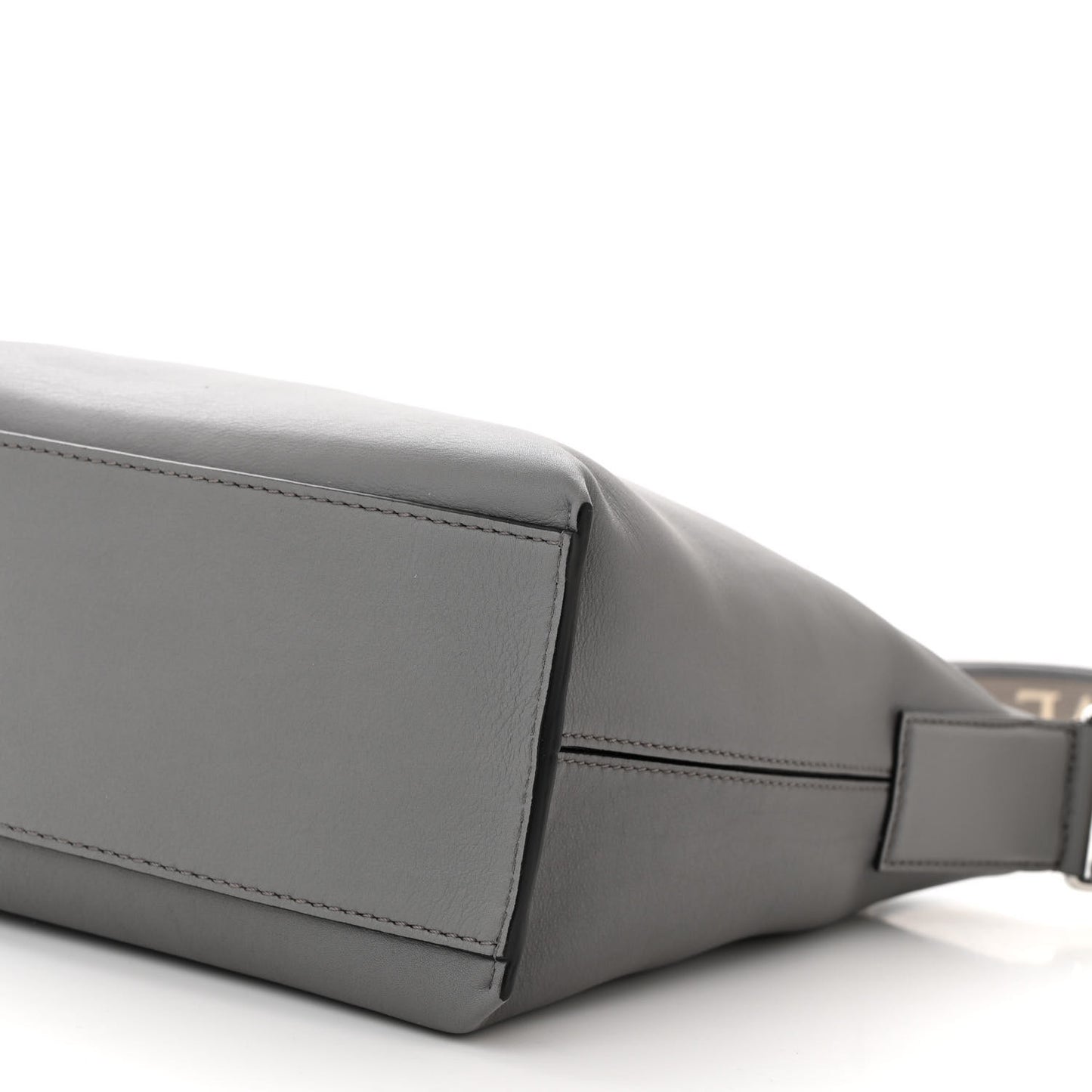 Supple Smooth Calfskin Jacquard Small Cubi Crossbody Bag Asphalt Grey