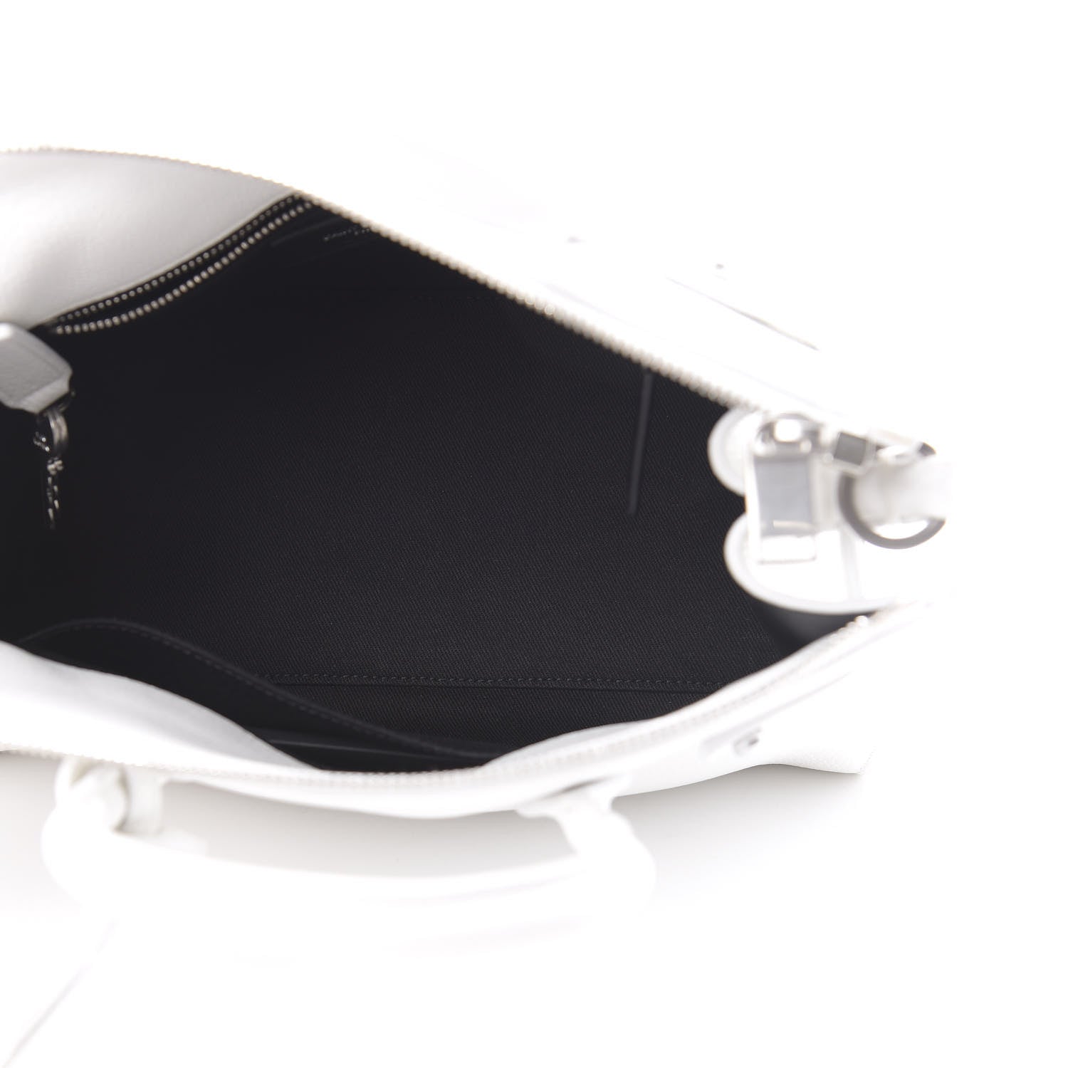 Saint Laurent Grained Calfskin Baby Supple Sac De Jour White 5 of 13