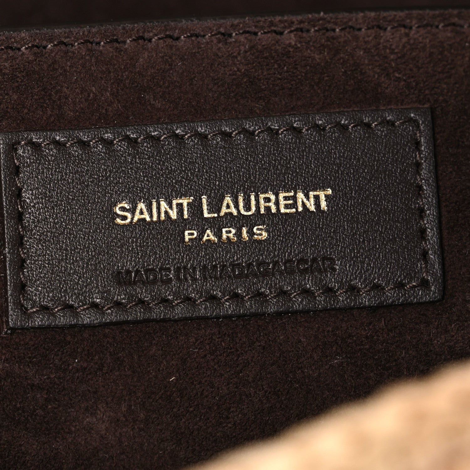 Saint Laurent Raffia Medium Monogram Kate Satchel Natural 6 of 10