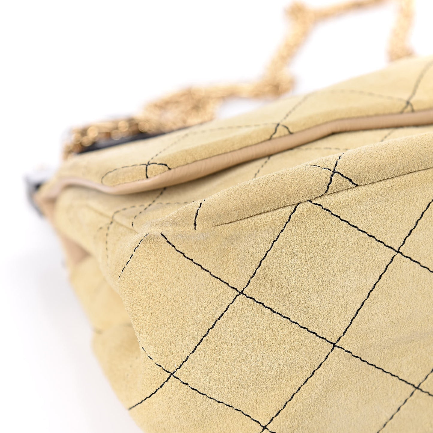 Suede Quilted 2.55 Reissue Hanger Flap 225 Beige
