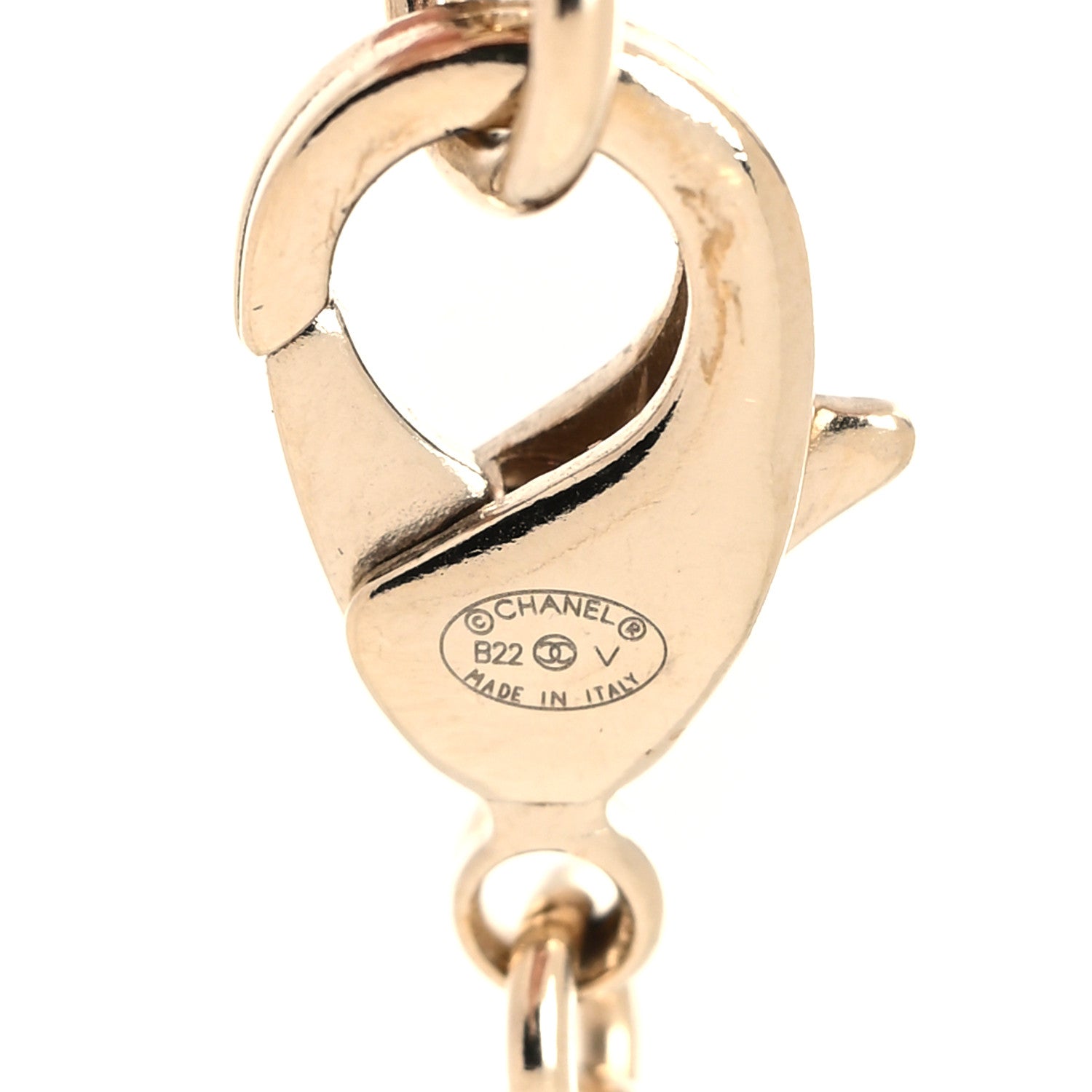 Chanel Crystal Chain CC Link Choker Gold Silver 5 of 5
