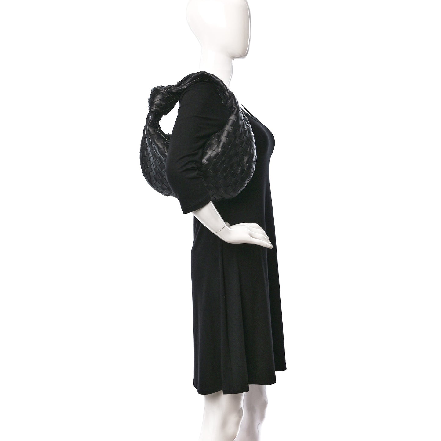 Nappa Intrecciato Teen Jodie Hobo Black