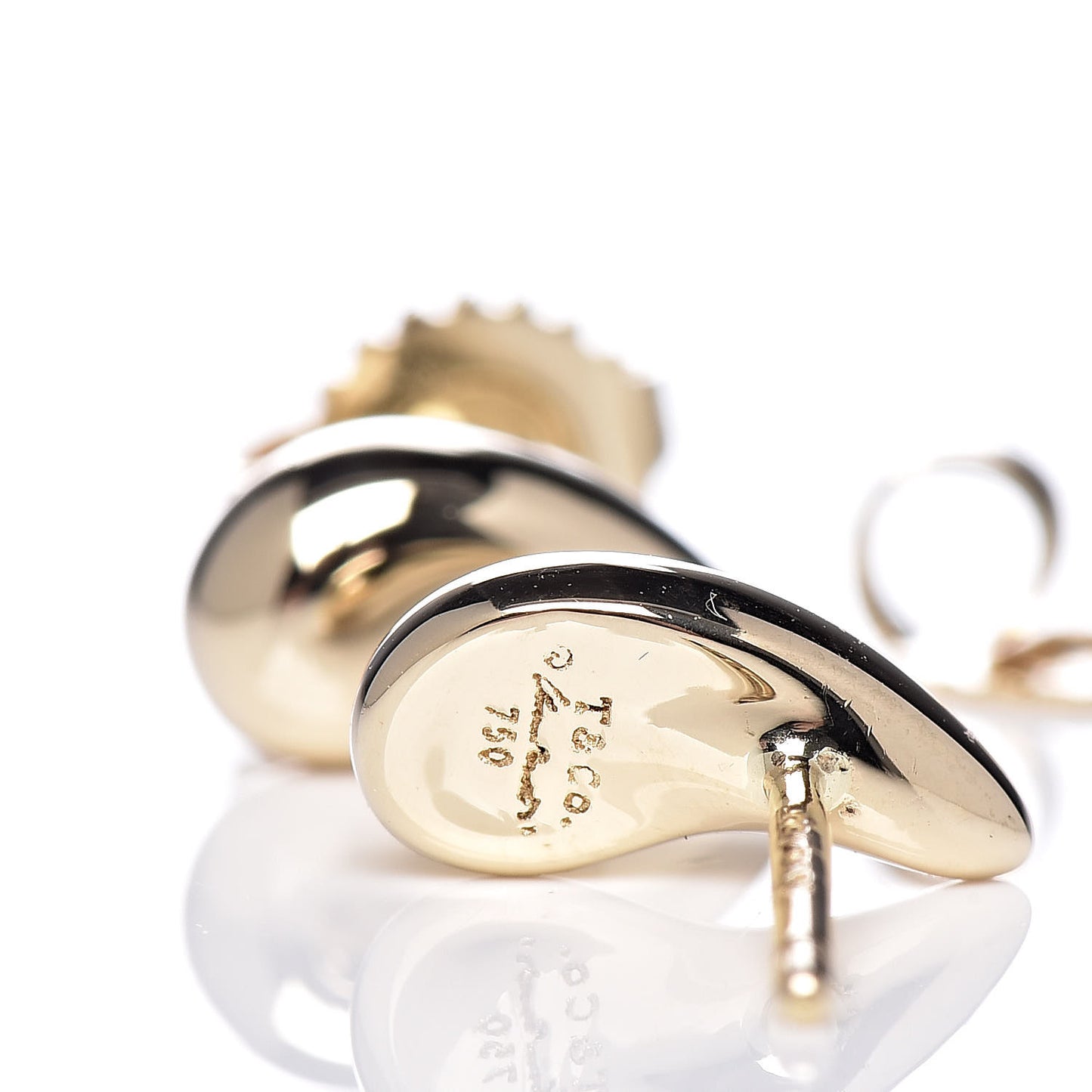 18K Yellow Gold Elsa Peretti Teardrop Earrings