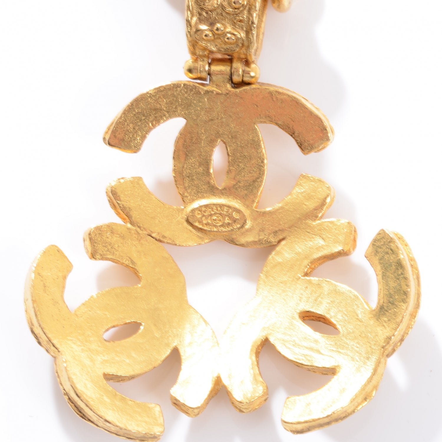 Chanel Triple CC Chain Necklace Gold 4 of 5