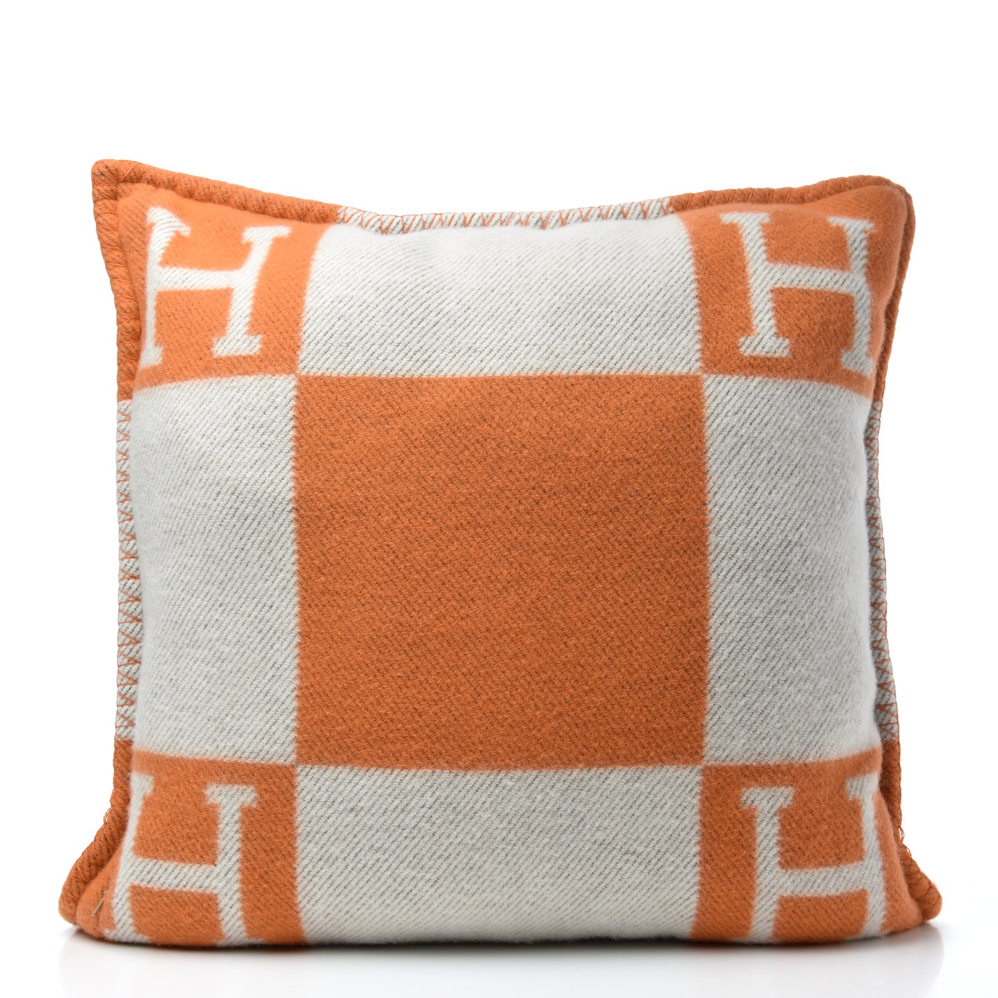 Wool Cashmere Avalon Pillow PM Ecru Potiron