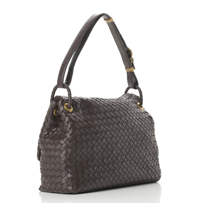 Bottega Veneta Nappa Intrecciato Flap Shoulder Bag Ebano 3 of 12