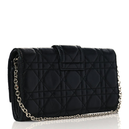 Christian Dior Lambskin Cannage Miss Dior Chain Wallet Black 3 of 14