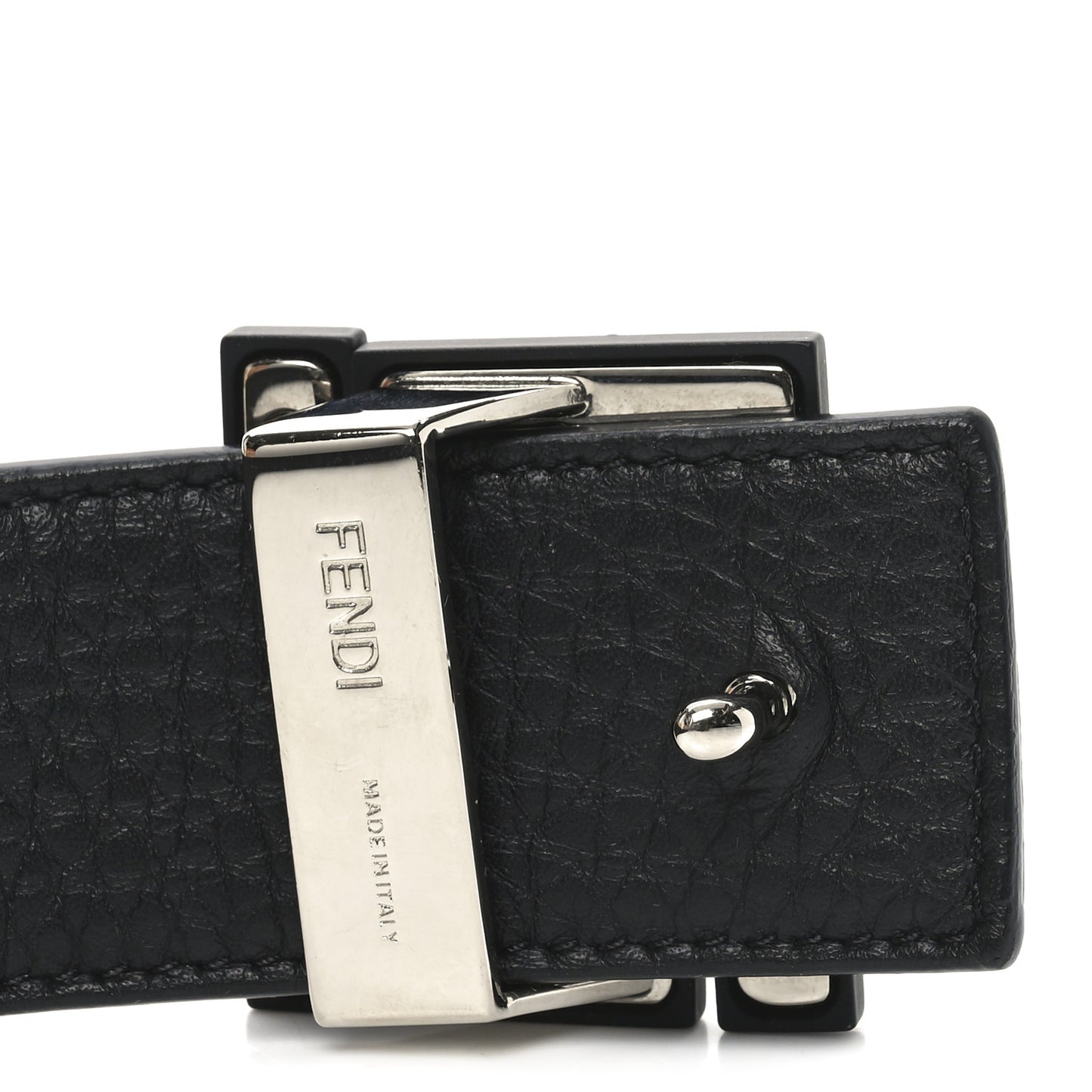 Cuoio Romano Glazed Fabric Enamel FF 1974 Reversible Belt 100 40 Black
