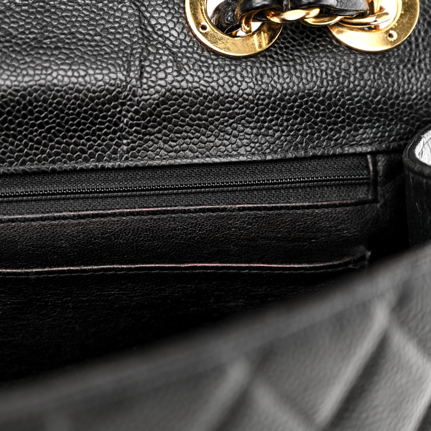 Caviar Quilted Jumbo Single Flap Black