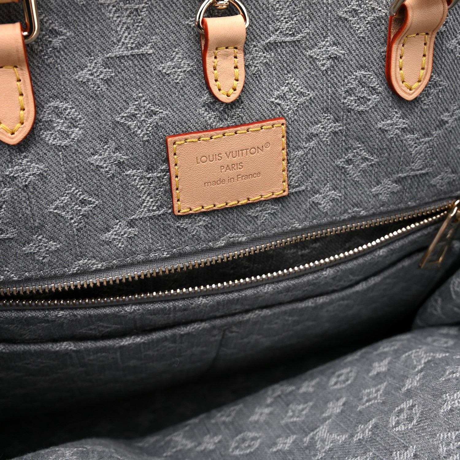 Louis Vuitton Monogram Denim Onthego MM Washed Gray 6 of 10