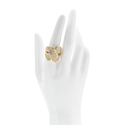 Parker & West by FASHIONPHILE 18K Yellow Gold Diamond 3.00ctw Crossover Ring 56 7.5 2 of 9