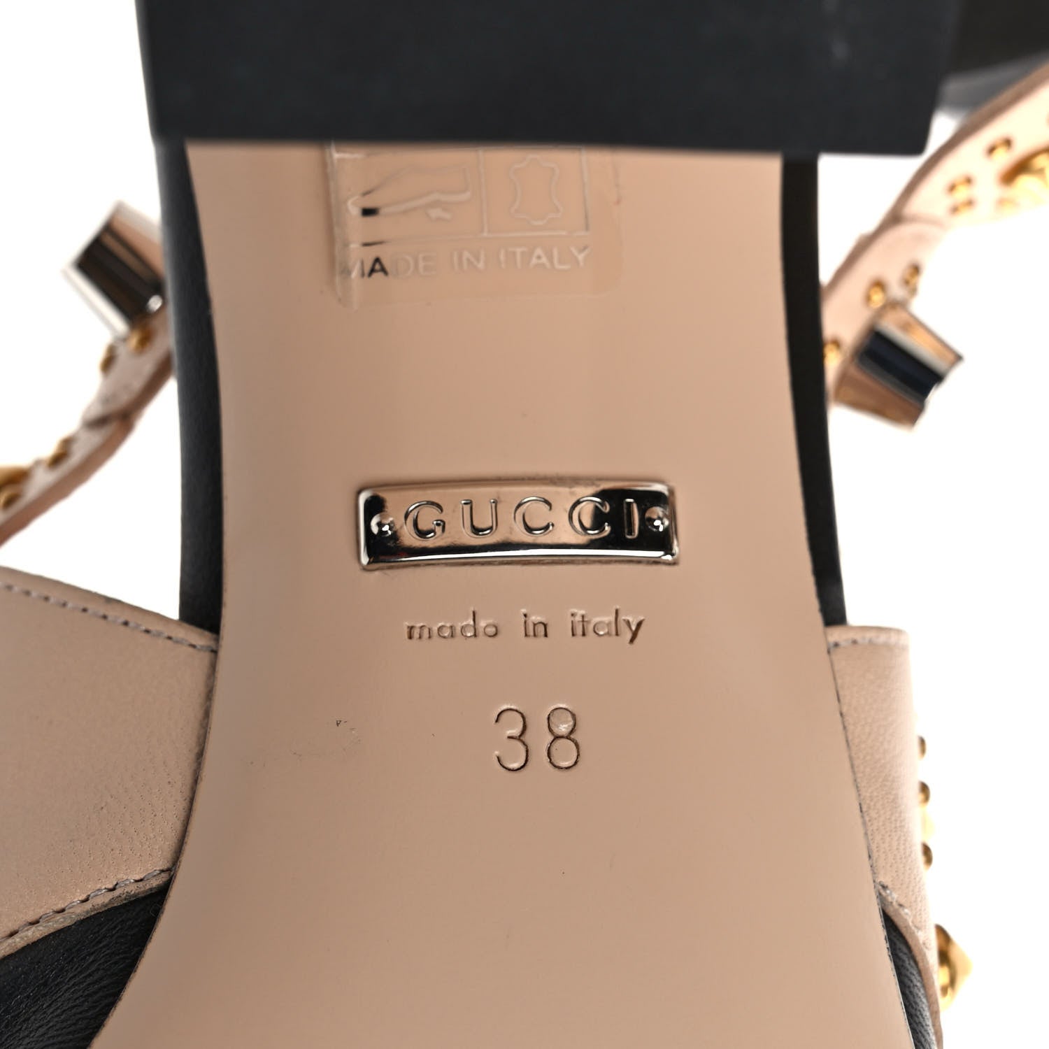 Gucci Malaga Kid Charlotte Pumps 38 Black Skin Rose 6 of 8