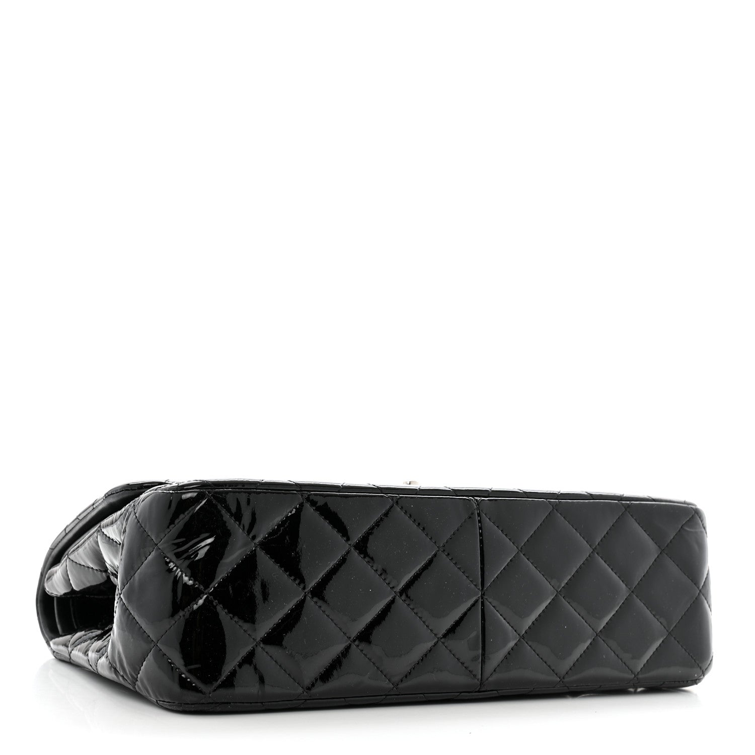 Chanel Patent Quilted Jumbo Double Flap Black 4 of 15