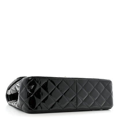 Chanel Patent Quilted Jumbo Double Flap Black 4 of 15