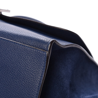 Celine Drummed Calfskin Suede Medium Trapeze Navy 16 of 18
