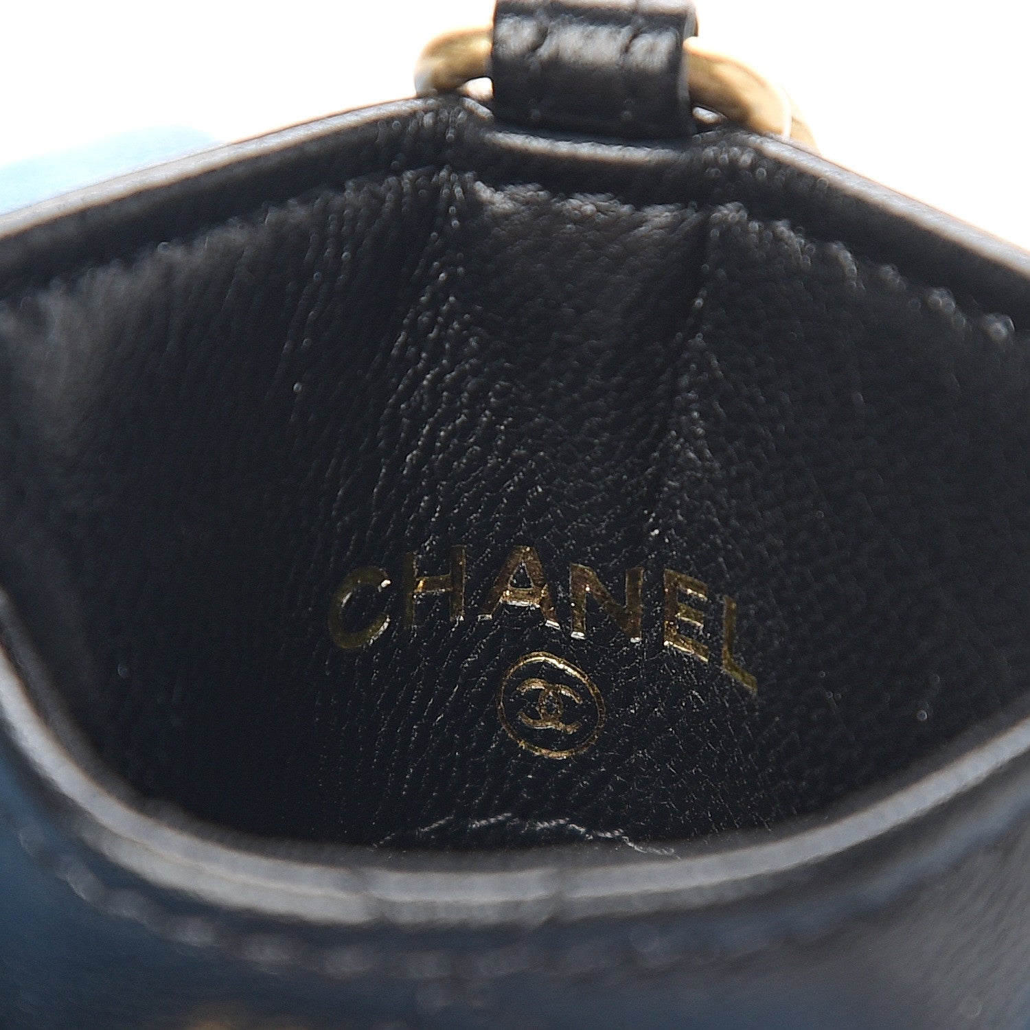 Chanel Goatskin Quilted 19 Card Holder On Chain Black 5 of 7