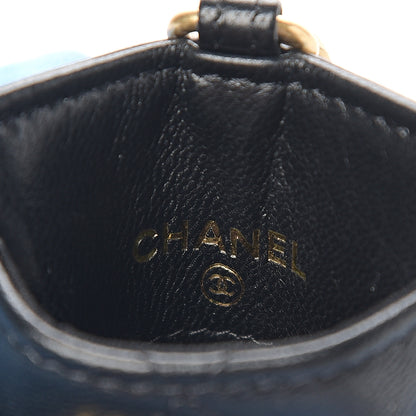 Chanel Goatskin Quilted 19 Card Holder On Chain Black 5 of 7